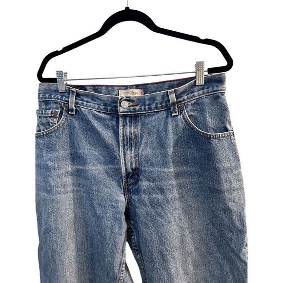 Levi's 550 Relaxed Fit High Rise Tapered Leg Jeans Blue Denim Medium Wash Sz 16M - Picture 6 of 12